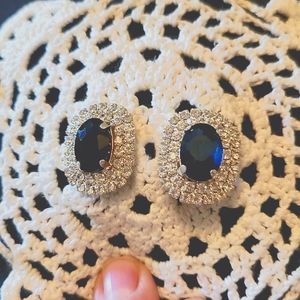 Dressy rhinstone clip on earrings